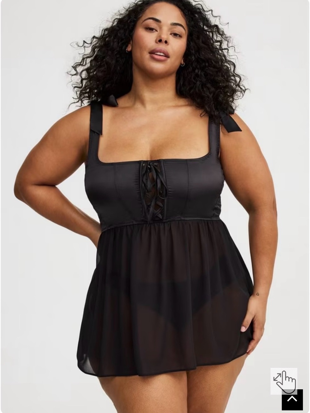 🆕 Torrid Bustier Lace Trim Babydoll size 2